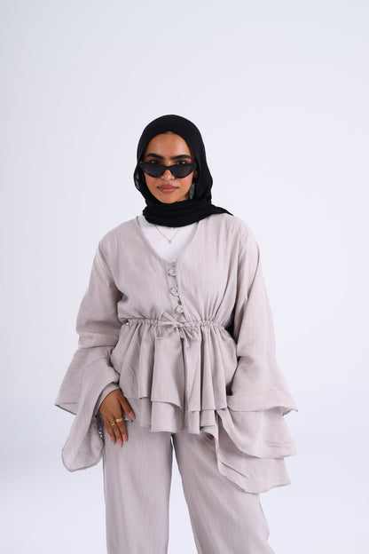 The Ruffles Set in Grey