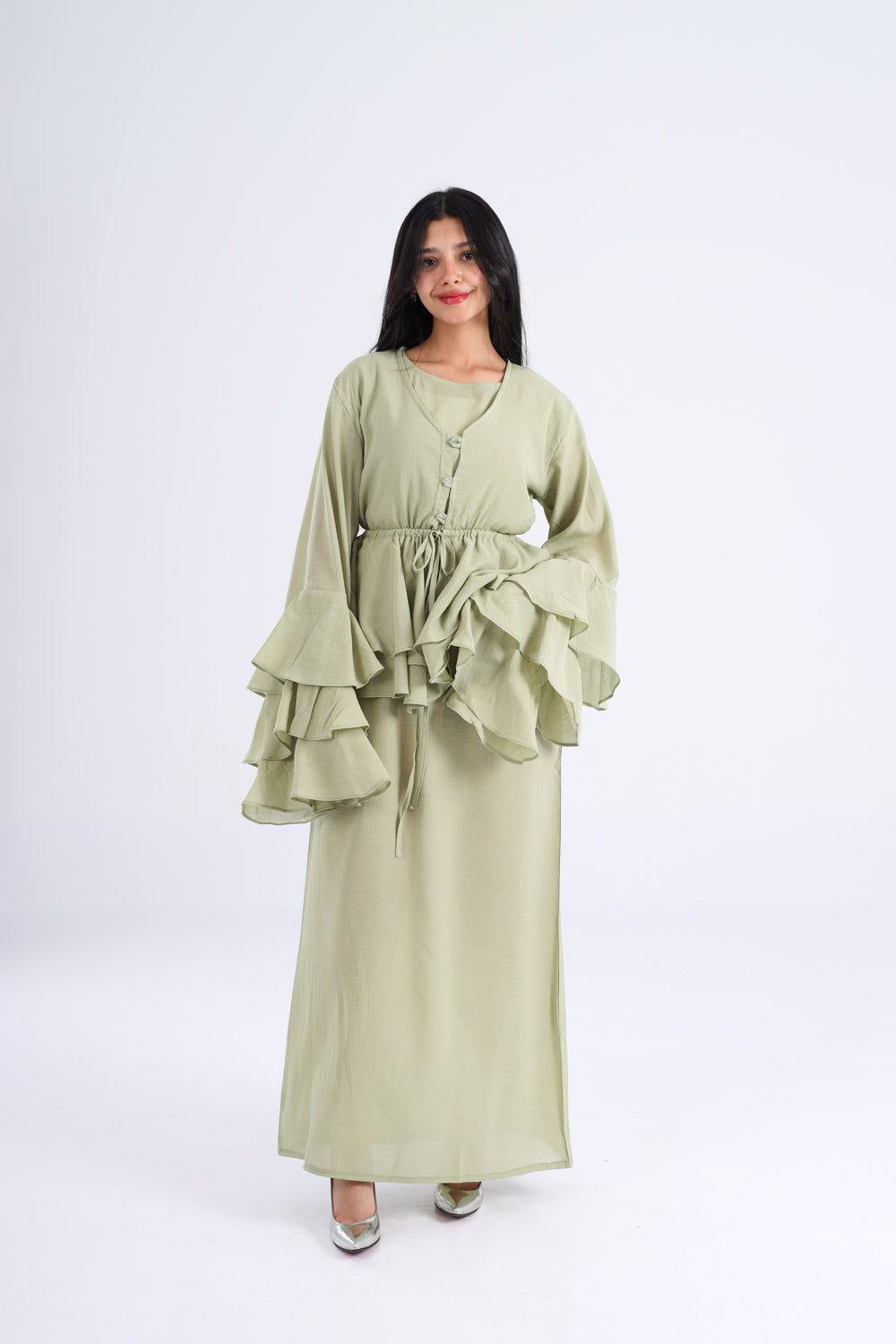 The Ruffles Set in Mint