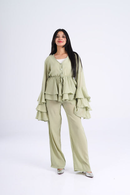 The Ruffles Set in Mint
