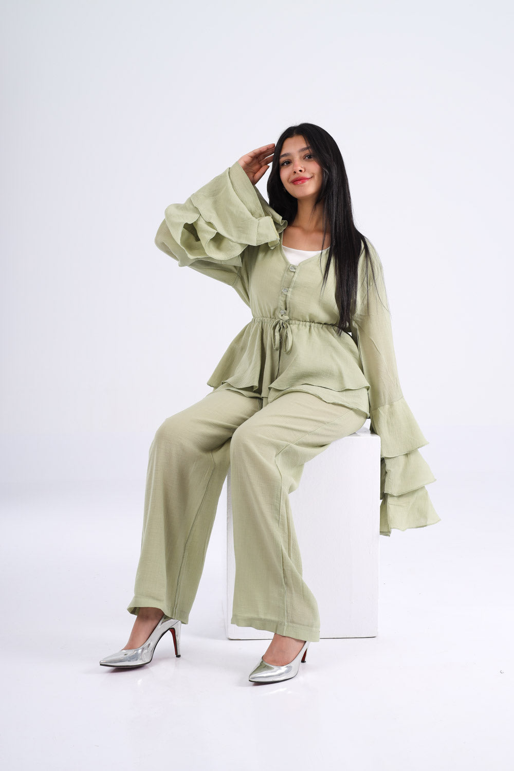 The Ruffles Set in Mint