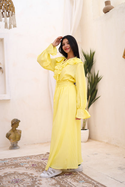 The Butterfly dress in yellow