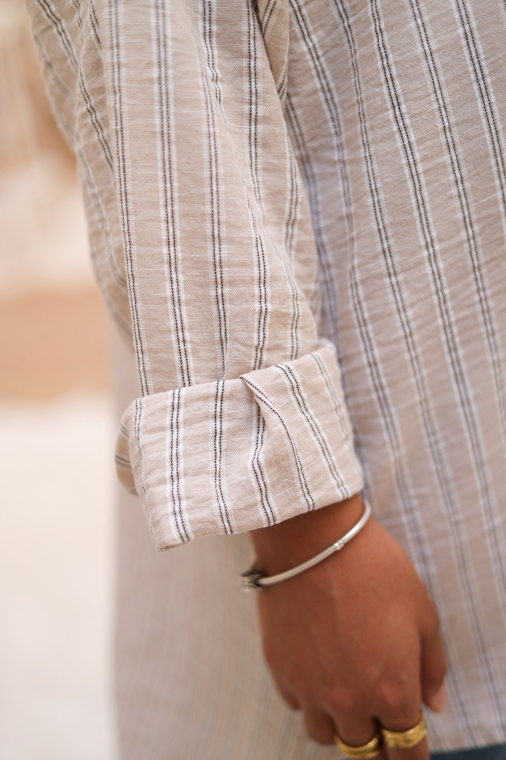 Everyday Dreamer Shirt Stripped Beige&Black