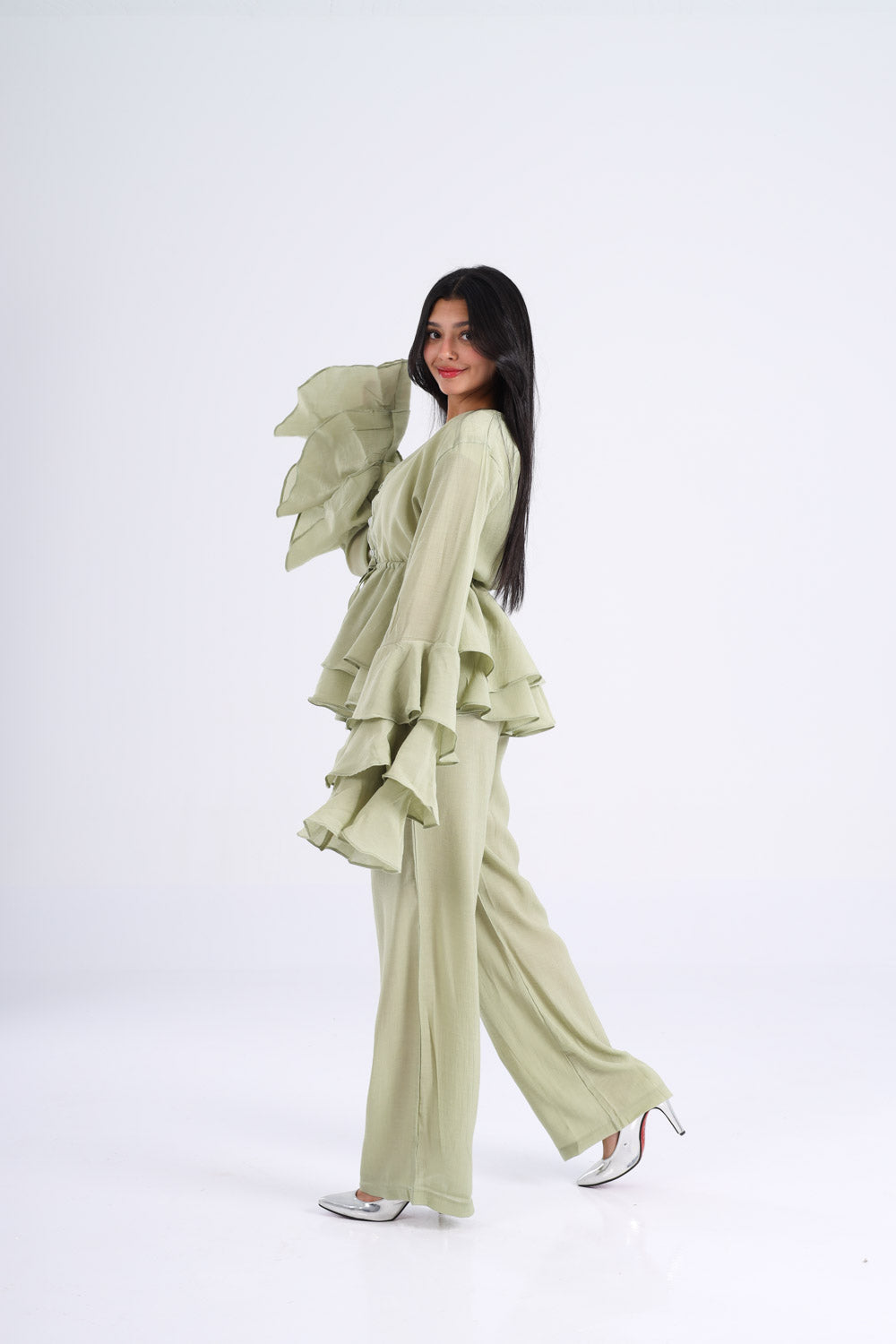 The Ruffles Set in Mint
