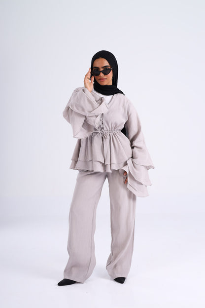 The Ruffles Set in Grey