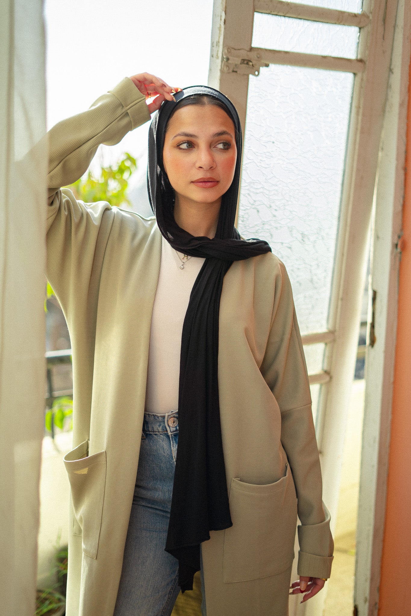 The Oversized Cardigan in Greige