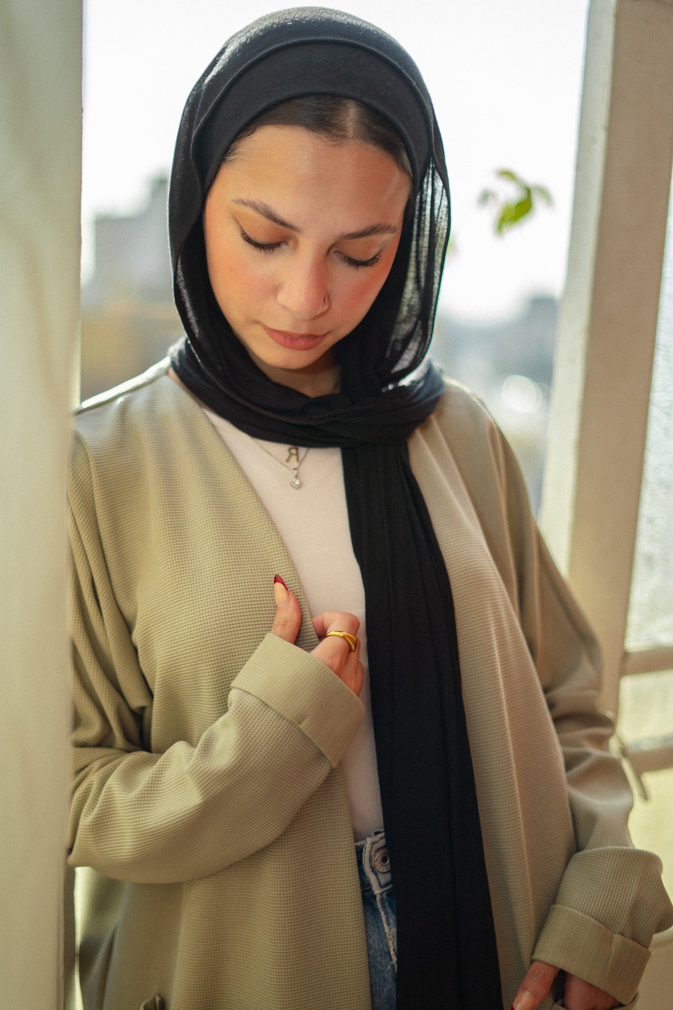 The Oversized Cardigan in Greige