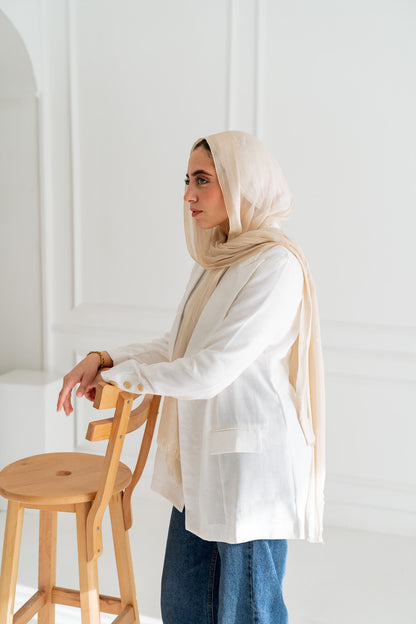 Nazly Blazer in White