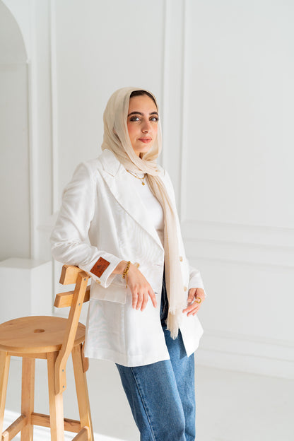 Nazly Blazer in White