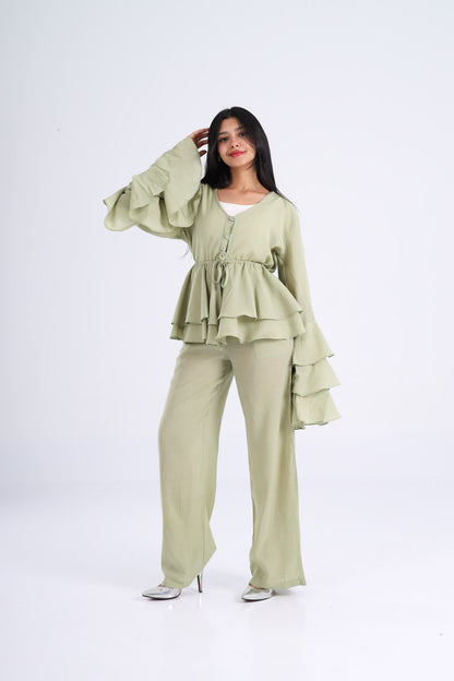 The Ruffles Set in Mint