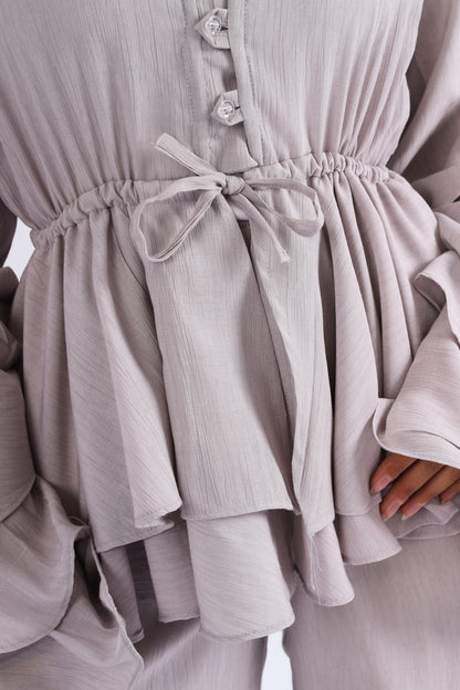 The Ruffles Set in Grey