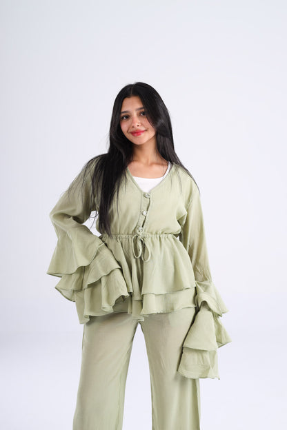The Ruffles Set in Mint