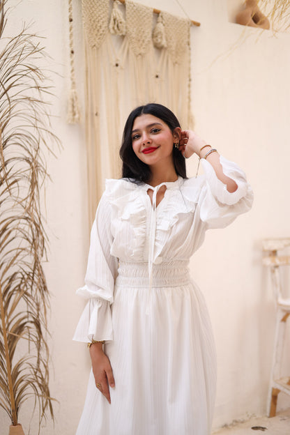 The Butterfly dress in white